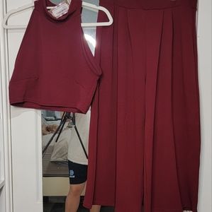 Two piece red outfit
